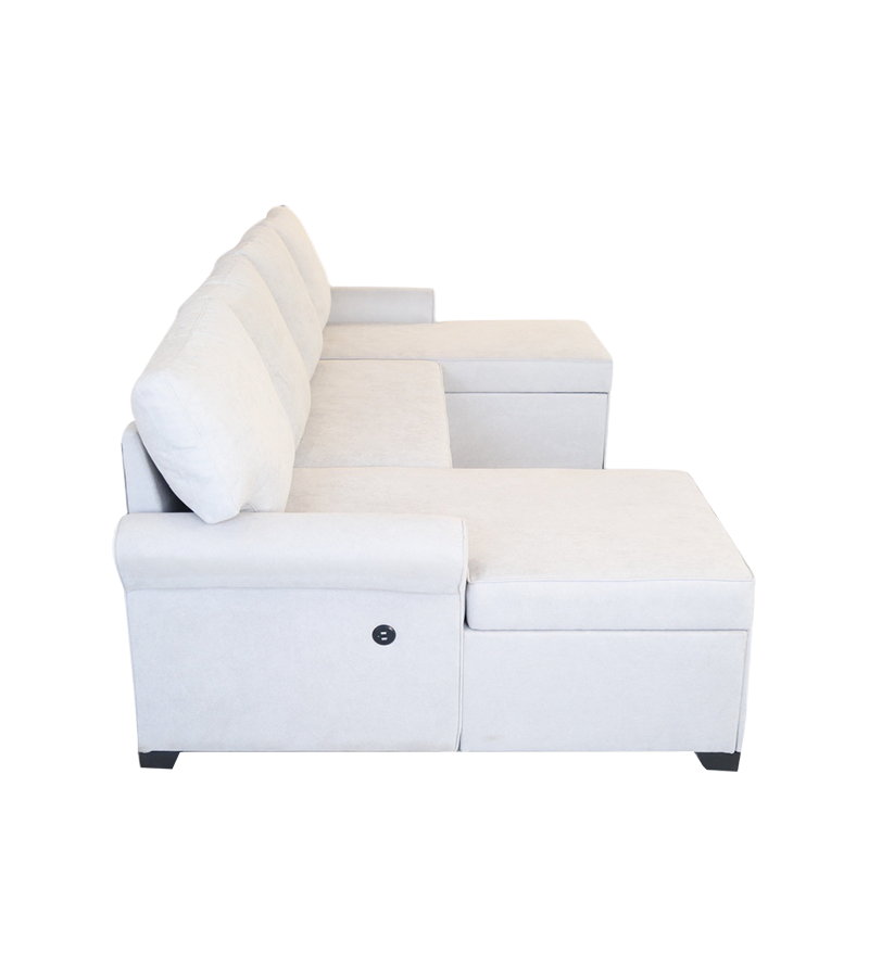 OR-053 Sofá-cama estofado em U à esquerda e à direita
