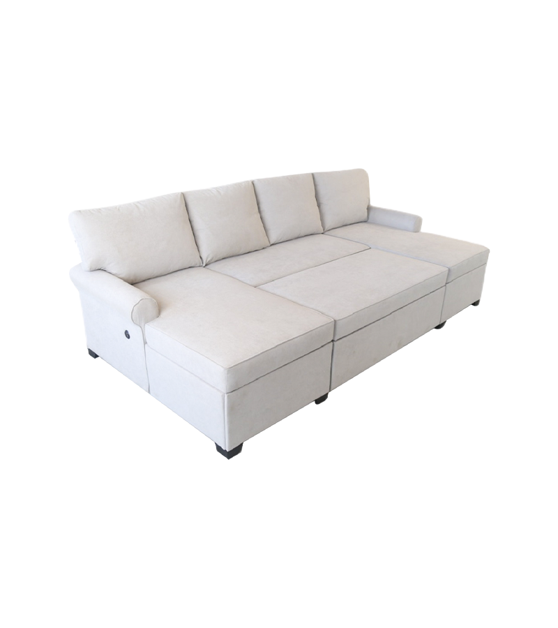OR-053 Sofá-cama estofado em U à esquerda e à direita