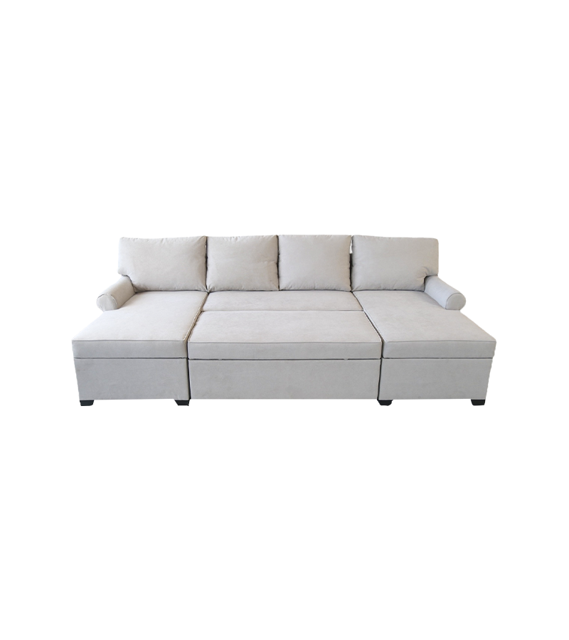 OR-053 Sofá-cama estofado em U à esquerda e à direita